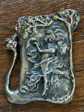 Artisan Silver-Tone Fairy Relief Pendant - Silver